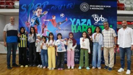 Kur&rsquo;an Kursu &ouml;ğrencileri, spor salonunda fırtına gibi esti