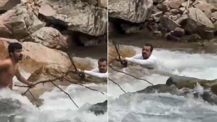 Suudi turist, fotoğraf &ccedil;ekilmek istediği derede boğuldu; o anlar kamerada