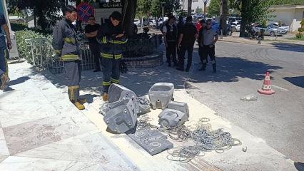 839 bin TL'lik cezaya &ouml;fkelendi: Manavgat Belediyesi &ouml;n&uuml;nde ses sistemini yaktı