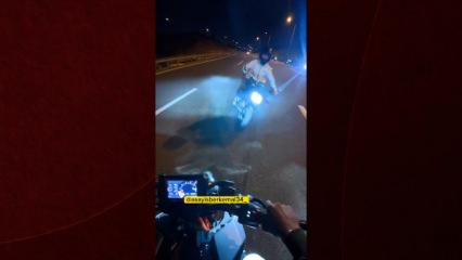 Ters y&ouml;nden gelen motosikletli dehşet sa&ccedil;tı