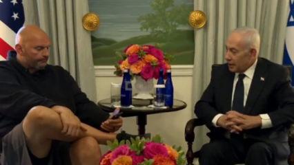 ABD'li senat&ouml;r Fetterman&rsquo;dan Netanyahu'ya şortlu ve telefonlu 'patron' mesajı