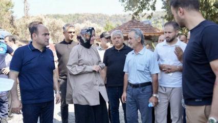 AK Parti Genel Başkan Yardımcısı Kaya, Seydikemer'de yangından etkilenenleri ziyaret etti