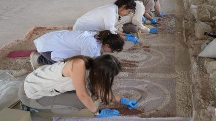 Anadolu&rsquo;nun en b&uuml;y&uuml;k Roma villalarından biri! Mozaikler tek tek ortaya &ccedil;ıkartılıyor