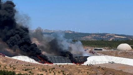 &Ccedil;anakkale'de katı atık tesisinde yangın