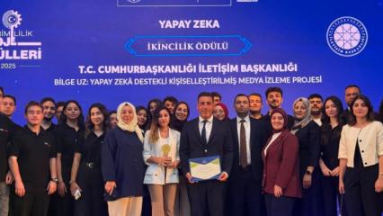 İletişim Başkanlığının yapay zekalı medya izleme projesi "Bilge Uz"a &ouml;d&uuml;l