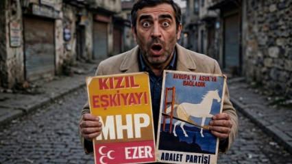 İşte siyasi partilerin en eski se&ccedil;im afişleri! Neler kullanılmış neler...