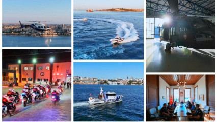 Karada, havada ve denizde: İstanbul Emniyeti'nden g&ouml;vde g&ouml;sterisi