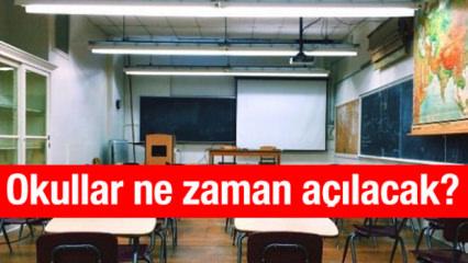 Okullar ne zaman a&ccedil;ılacak? İşte MEB &ccedil;alışma takvimi