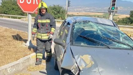 Otomobil takla attı: Yaralılar var!