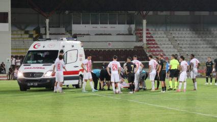 1. Lig ma&ccedil;ında korkutan anlar! Sahaya ambulans girdi