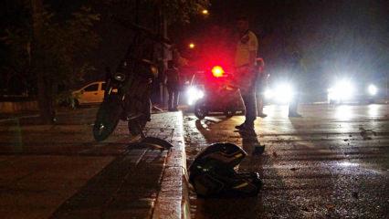 Antalya'da feci kaza: Yayaya &ccedil;arpan motosikletli hayatını kaybetti