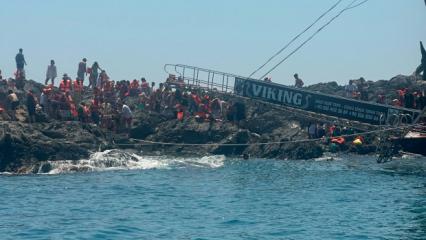 Fethiye'de gezi teknesinde korku dolu anlar! 100 yolcu tahliye edildi