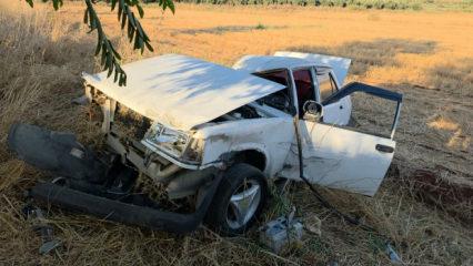 Gaziantep-Hatay yolunda korkutan &ccedil;arpışma: Şarampole u&ccedil;an Tofaş hurdaya d&ouml;nd&uuml;
