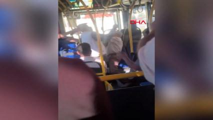 Malatya'da halk otob&uuml;s&uuml;nde yumruklar konuştu!