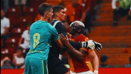Osimhen, Galatasaray-Villarreal ma&ccedil;ında &ccedil;ileden &ccedil;ıktı: G&uuml;&ccedil;l&uuml;kle ayırdılar