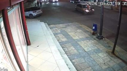 Otomobil ile bisikletin &ccedil;arpıştığı kaza kamerada