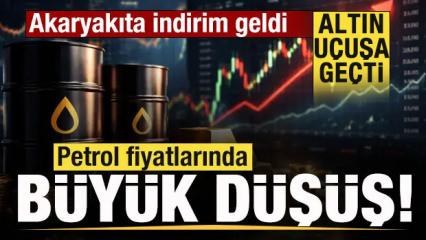 Son dakika: Petrol fiyatlarında b&uuml;y&uuml;k d&uuml;ş&uuml;ş! Akaryakıta indirim! Altın u&ccedil;uşa ge&ccedil;ti