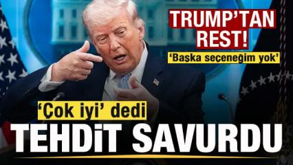 Trump'tan son dakika İran a&ccedil;ıklaması! '&Ccedil;ok iyi' dedi tehdit savurdu