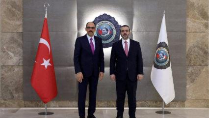 T&uuml;rkiye ve Suriye'den kritik g&ouml;r&uuml;şme! MİT Başkanı Kalın, Şeybani'yi kabul etti