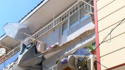 &Uuml;mraniye'de faciaya ramak kala: Dairenin balkonu bir anda &ccedil;&ouml;kt&uuml;