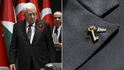 Ankara'daki kritik zirvede Mahmud Abbas'ın rozeti dikkat &ccedil;ekti: Anlamı ortaya &ccedil;ıktı!
