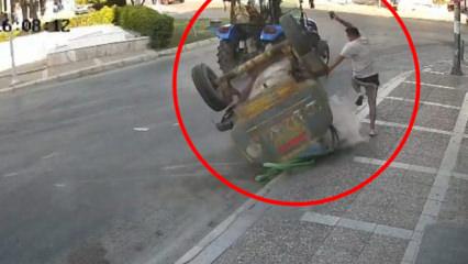 İzmir'de trakt&ouml;rden fırlayan tanker yayayı eziyordu