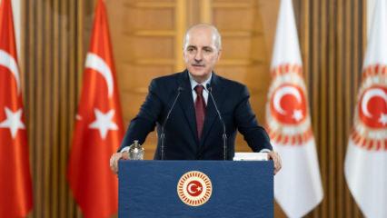 TBMM Başkanı Kurtulmuş'tan Ter&ouml;rs&uuml;z T&uuml;rkiye mesajı! 