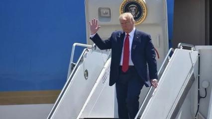 Trump 2026 NATO Zirvesi'nden ayrılırken İran tehdidi y&uuml;z&uuml;nden gizlice u&ccedil;ak değiştirmiş
