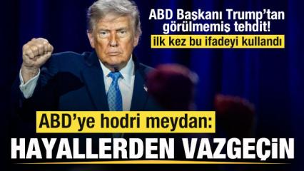 Trump'tan g&ouml;r&uuml;lmemiş tehdit! İlk kez bu ifadeyi kullandı! Jet cevap, ABD'ye hodri meydan