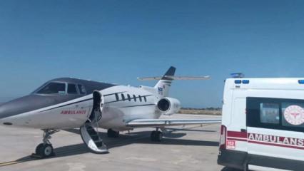 1 aylık bebek i&ccedil;in u&ccedil;ak ambulans havalandı