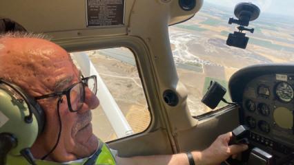 79 yaşındaki depremzedenin "pilotluk hayali" ger&ccedil;ekleştirildi