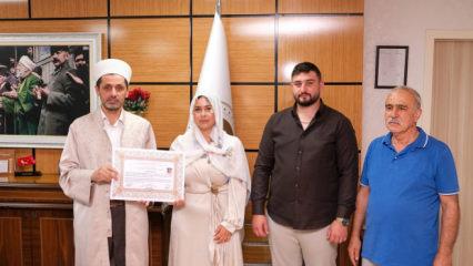 Alman kadın Kırşehir'de M&uuml;sl&uuml;man oldu