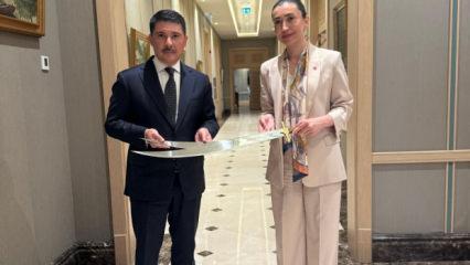 Esma Ersin'den Hasan Doğan'a Z&uuml;lfikarlı teşekk&uuml;r