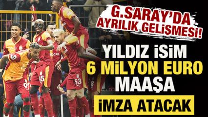 Galatasaray'da ayrılık gelişmesi! Yıldız isim 6 milyon euroluk maaşa imza atacak