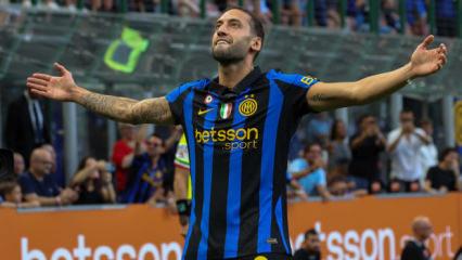  Hakan &Ccedil;alhanoğlu perdeyi a&ccedil;tı! Inter farklı kazandı