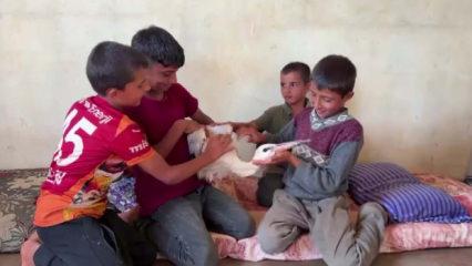 Hatay'da misafirperverlikte sınır yok! G&ouml;&ccedil;te yorgun d&uuml;şen leyleği evlerinde ağırladılar
