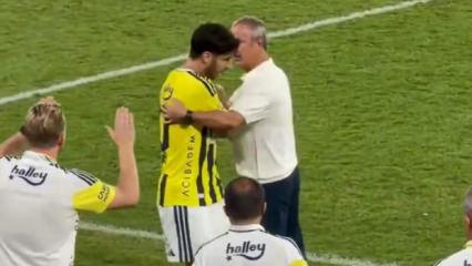Konyaspor ma&ccedil;ında g&uuml;ndem olan g&ouml;r&uuml;nt&uuml;! İsmail Kartal, Asensio'ya kollarını a&ccedil;tı ama...
