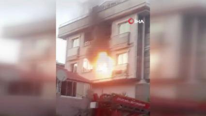 Mutfakta yangın &ccedil;ıktı, doğalgaz bomba gibi patladı