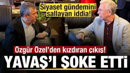&Ouml;zg&uuml;r &Ouml;zel Mansur Yavaş'ı şoke etti! Siyaset g&uuml;ndemini sallayan iddia!