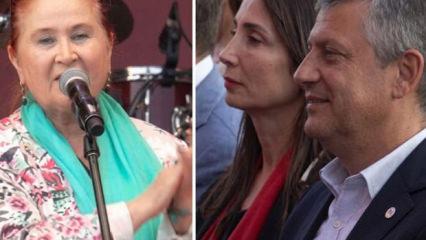 Sabahat Akkiraz sahneye &ccedil;ıktı, T&uuml;lay Hatimoğulları protokoldeki yerini terk etti