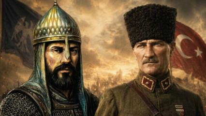 1071&rsquo;i de 1922&rsquo;yi de tazimle selamlıyoruz&hellip; Alparslan da bizim Mustafa Kemal de