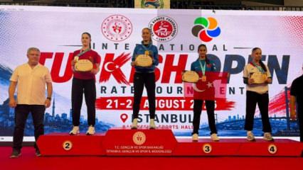 Bursa&rsquo;nın gen&ccedil; karatecisi şampiyon! Naz'dan altın madalya
