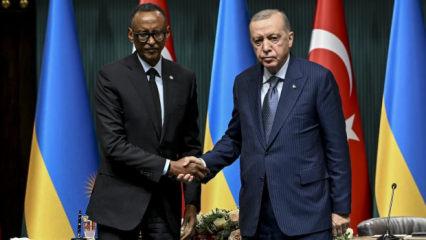 Cumhurbaşkanı Erdoğan, Ruanda Cumhurbaşkanı Kagame ile g&ouml;r&uuml;şt&uuml;