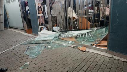 Direksiyon hakimiyetini kaybeden s&uuml;r&uuml;c&uuml; d&uuml;kkana girdikten sonra firar etti