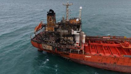 Dron saldırısına uğrayan tanker Samsun&rsquo;da karaya oturdu