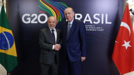 Erdoğan ile Brezilya Devlet Başkanı Lula arasında g&ouml;r&uuml;şme!