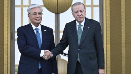 Erdoğan ve Tokayev arasında g&ouml;r&uuml;şme