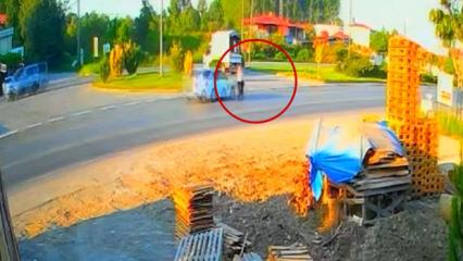Samsun'da bisikletli Esra&rsquo;nın &ouml;ld&uuml;ğ&uuml; kaza kamerada