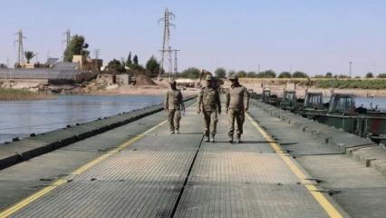 T&uuml;rkiye ve Suriye'den ortak hamle! Fırat'a k&ouml;pr&uuml; kuruldu