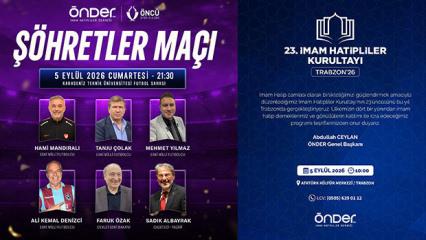 23. İmam Hatipliler Kurultayı Trabzon'da: Ş&ouml;hretler Ma&ccedil;ı s&uuml;rprizi